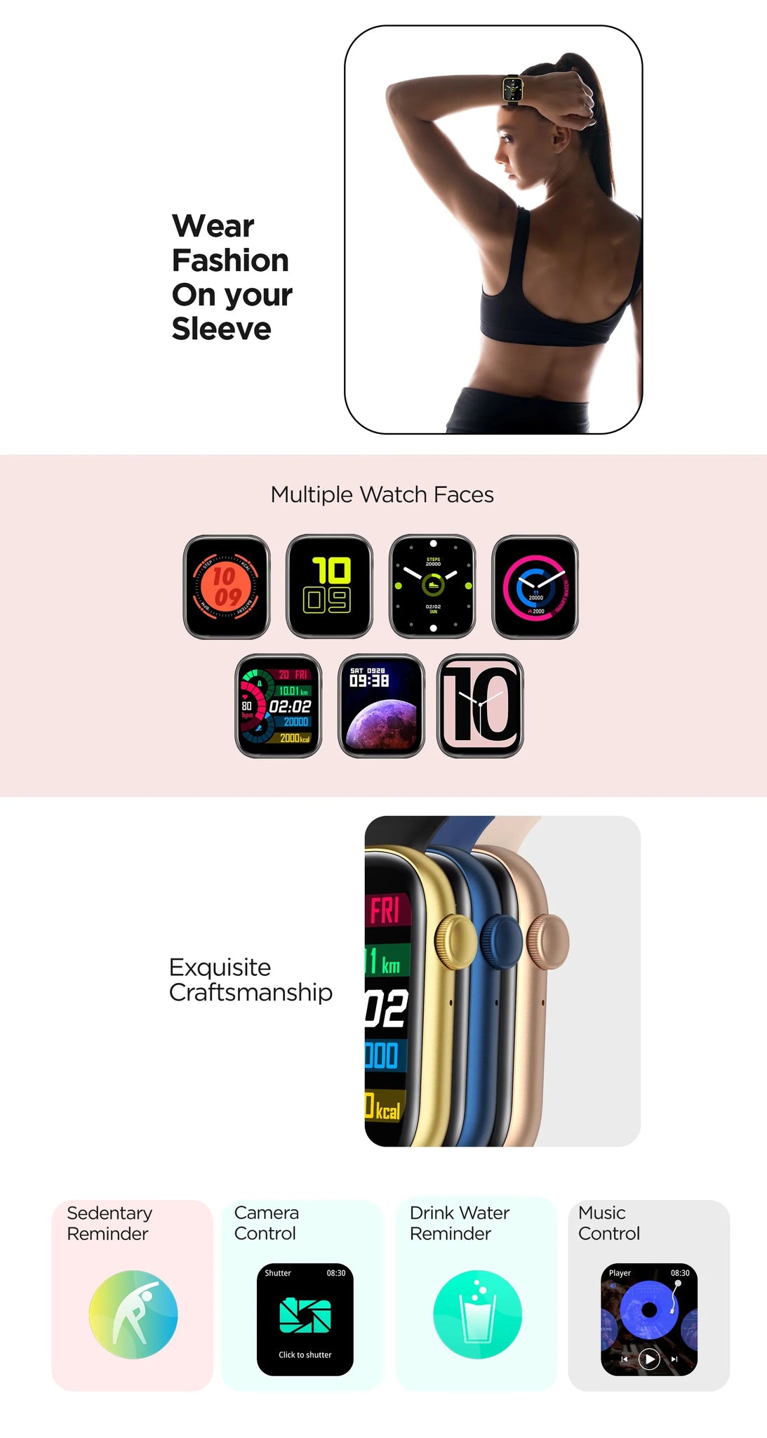 Fire-Boltt Fighter Camera & Music Control Smartwatch