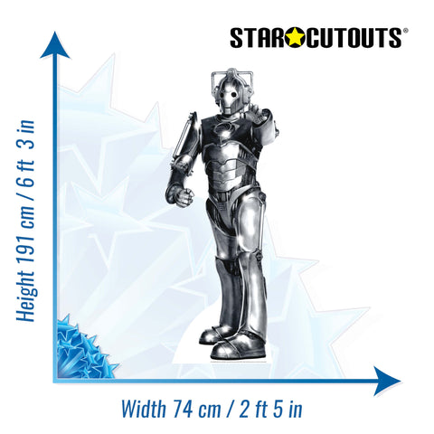 SC010 Cyberman Cardboard Cut Out Height 191cm