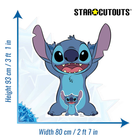 Stitch Cardboard Cutout Dimensions Height and Width
