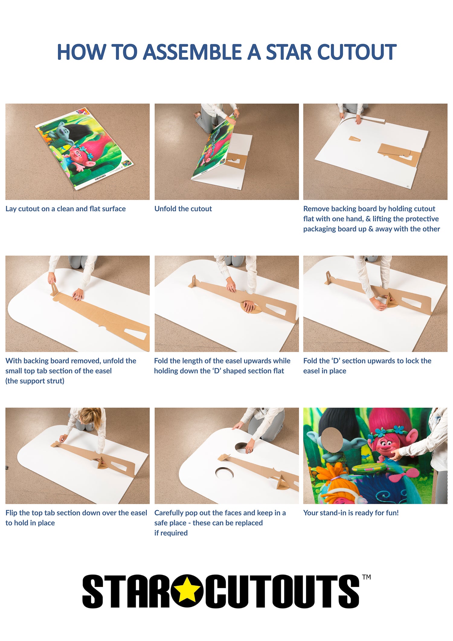 Stand In Cardboard Cutout Assembly Instructions