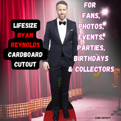 CS675 Ryan Reynolds Black and White Suit (Bowtie) Height 188cm – Star  Cutouts