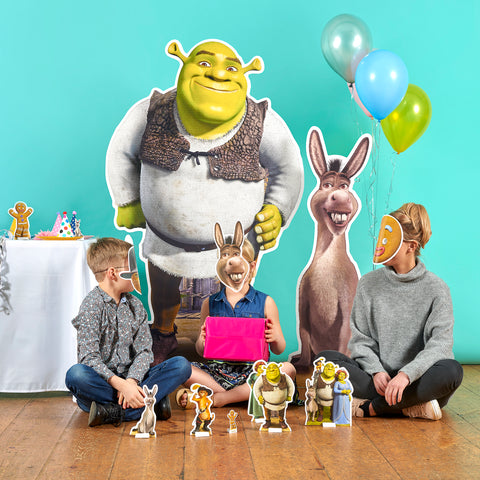 Shrek Cardboard Cutout In Room At Party With Family