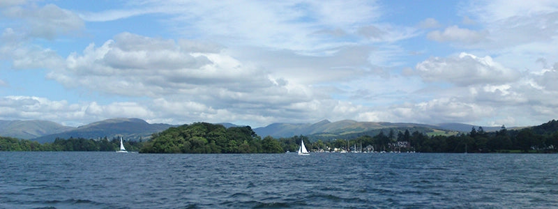 Lake Windermere in Cumbra, England. Größter See Englands, im Lake District gelegen.