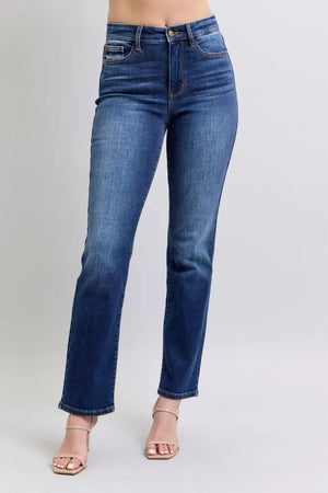 Judy Blue Full Size Washed Straight Leg Jeans with Pockets - Zen Den Home Goods
