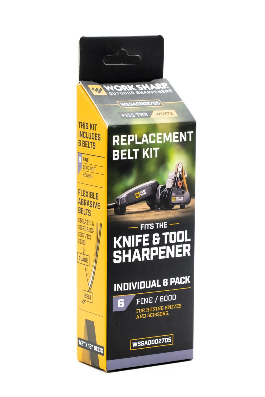 Work Sharp Replacement Abrasive Belt Kit, Assorted Grits (P80, P220, 6000)  Official Replacement Belt Kit for KTS Models (Pack of 6) : DAREX/WORK  SHARP: : Tools & Home Improvement