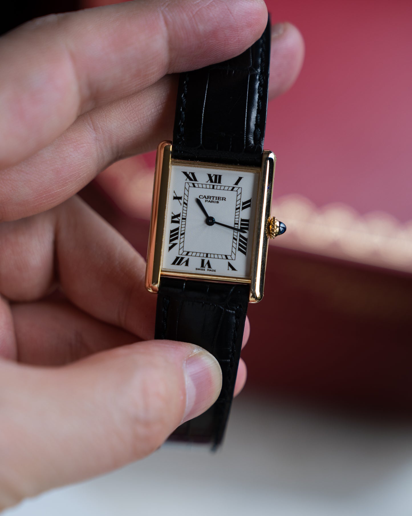 Cartier Tank Louis in YG, CPCP "Collection Prive", full set