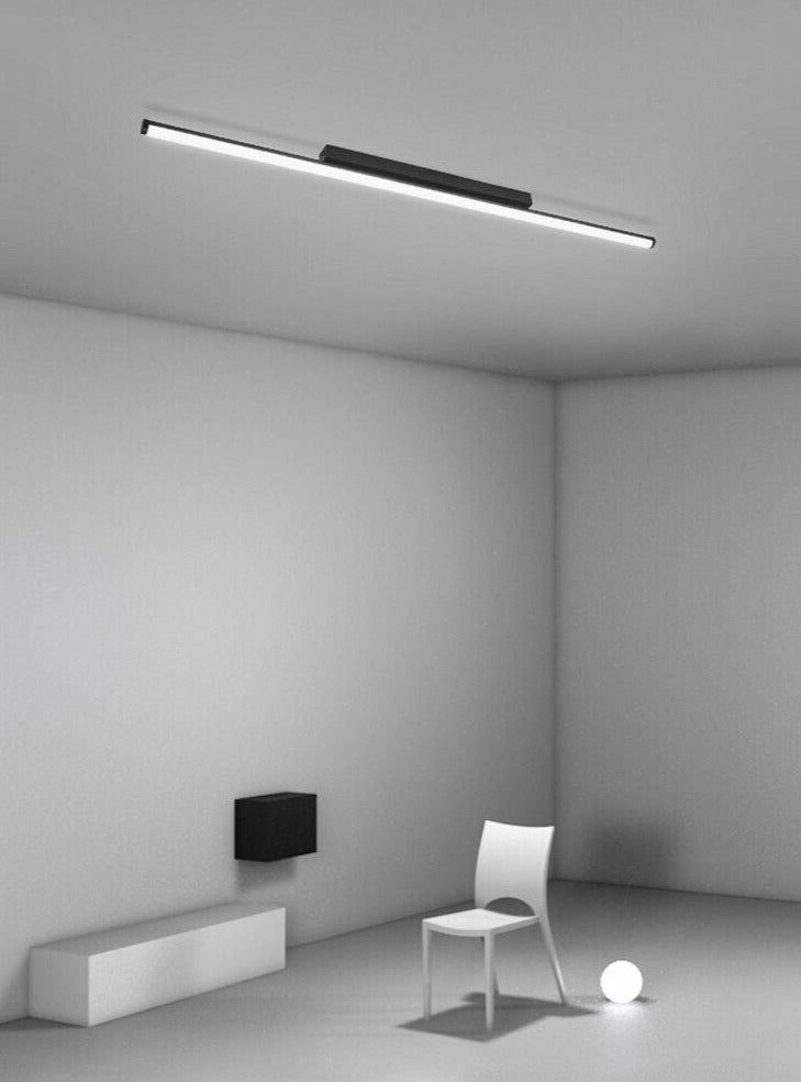 Plafoniera da incasso a barra LED nera  Lampade da soffitto moderne per  cucina, sala da pranzo, camera da letto