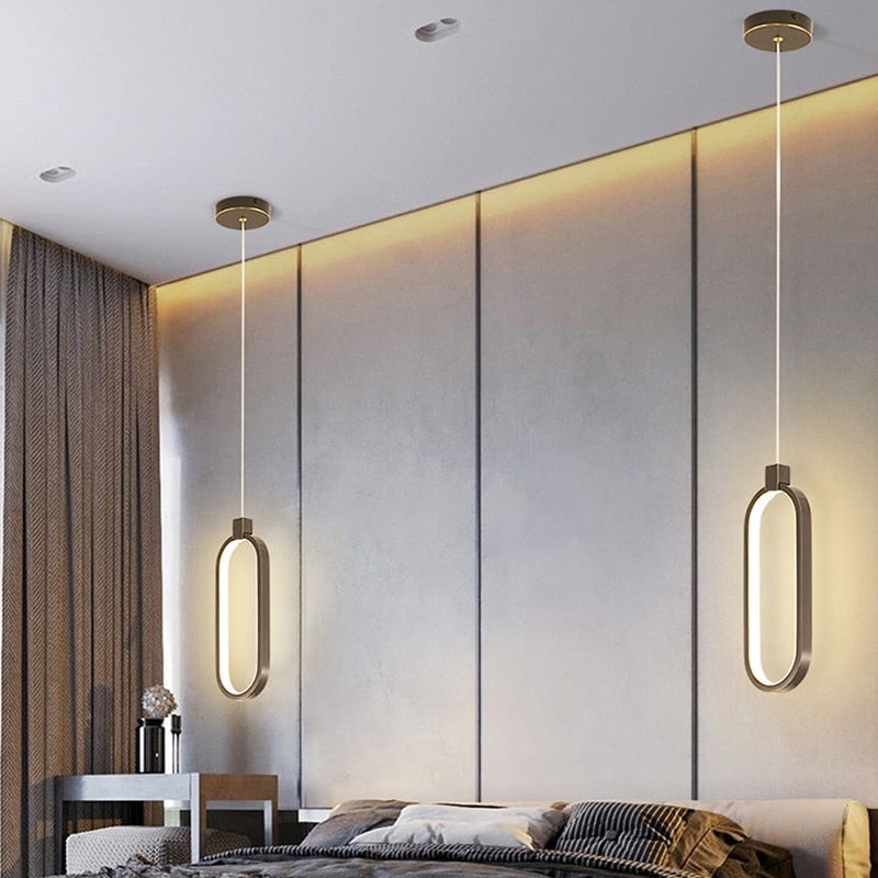 Modern Pendant Lighting | Metal Ring Led Gold Ceiling Light Fixtures |  Casalola