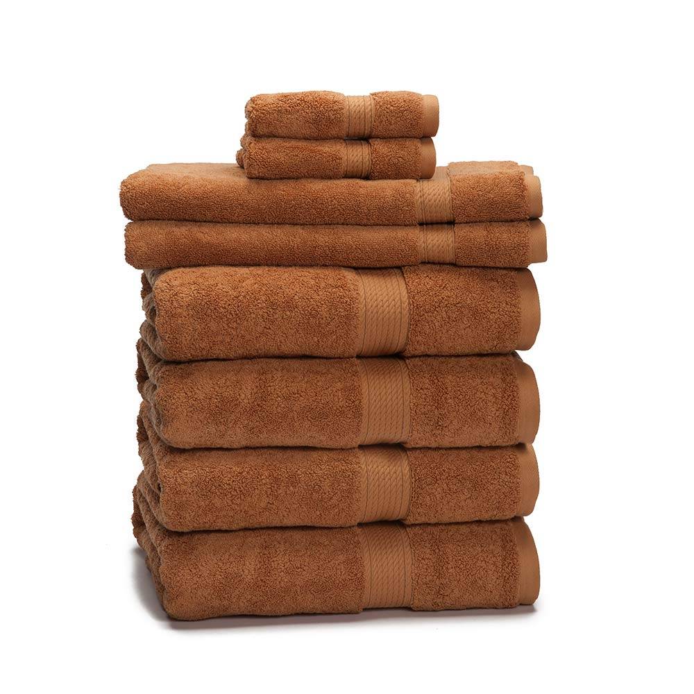 900 GSM 8 Piece Long Staple Combed Cotton Towel Set