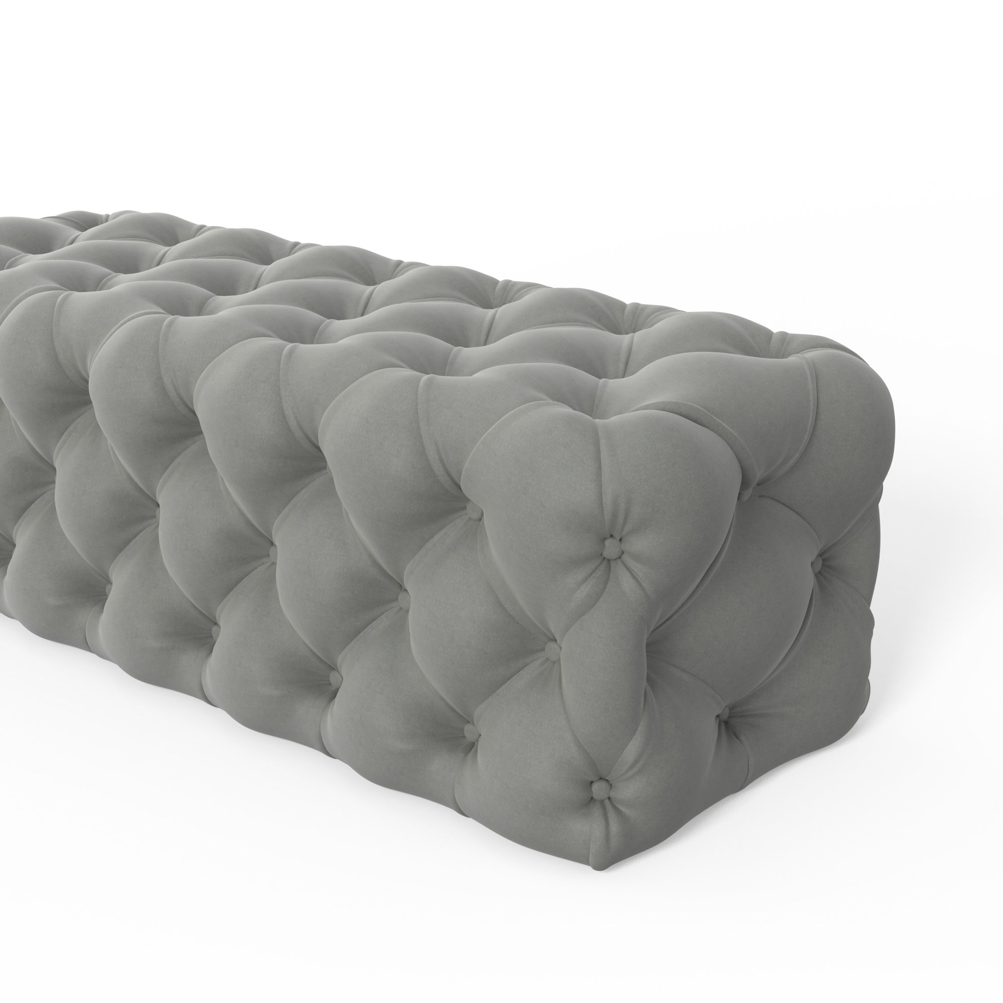 Velvet Tufted Bench - Ottoman