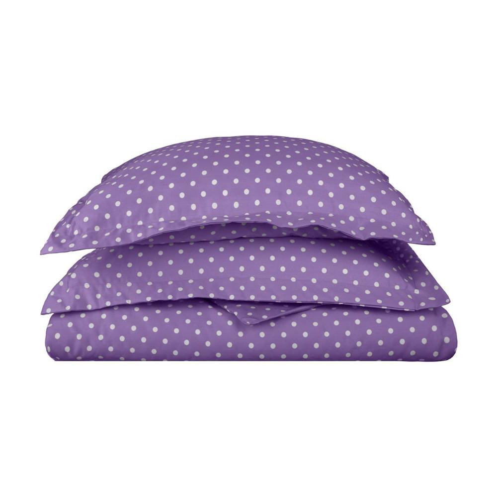 600 Thread Count Cotton Blend Polka Dot Duvet Cover Set Eluxury