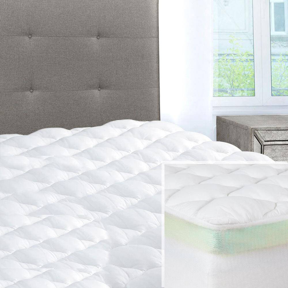 Double Thick 2 Piece Mattress Pad Comfort Topper