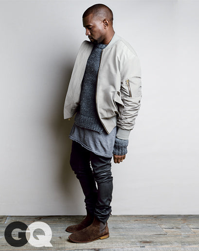 Kanye West for GQ Magazine August 2014 shot by Patrick Demarchelier2