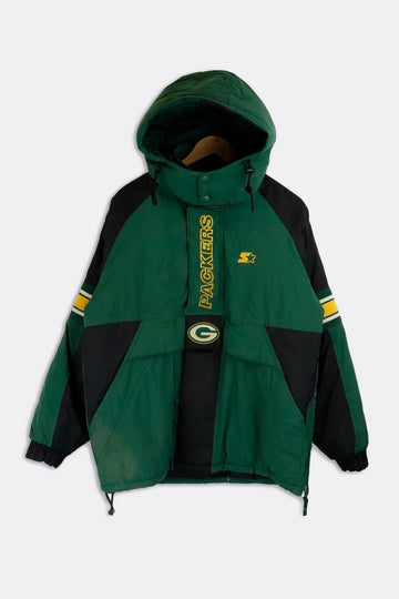 Vintage Green Bay Packers Starter Proline Full Zip Puffer 