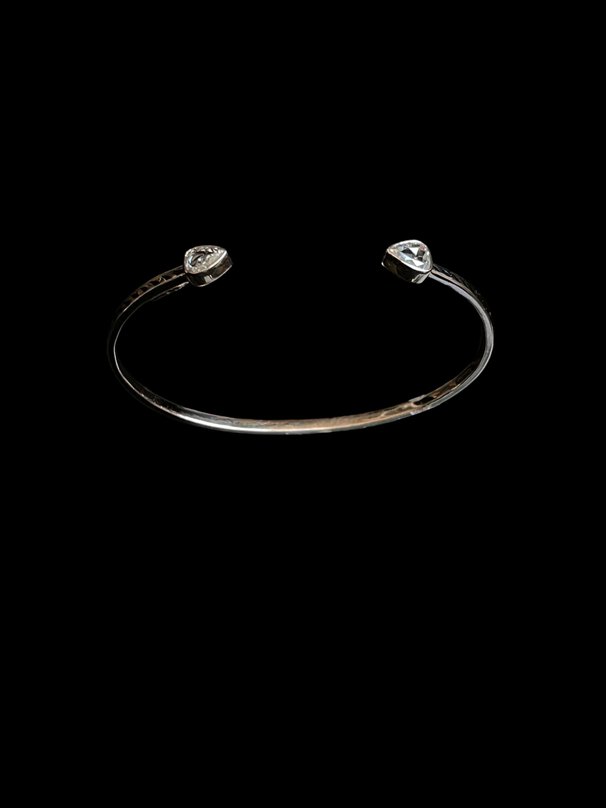 Diamond Cuff with Shark Fins