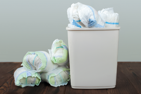 biodegradable nappies in the bin
