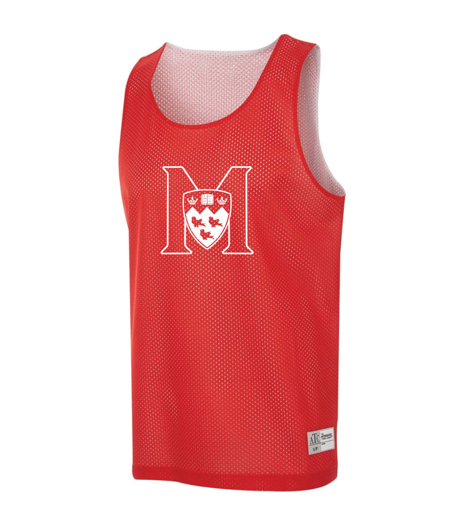 red and white reversible jersey