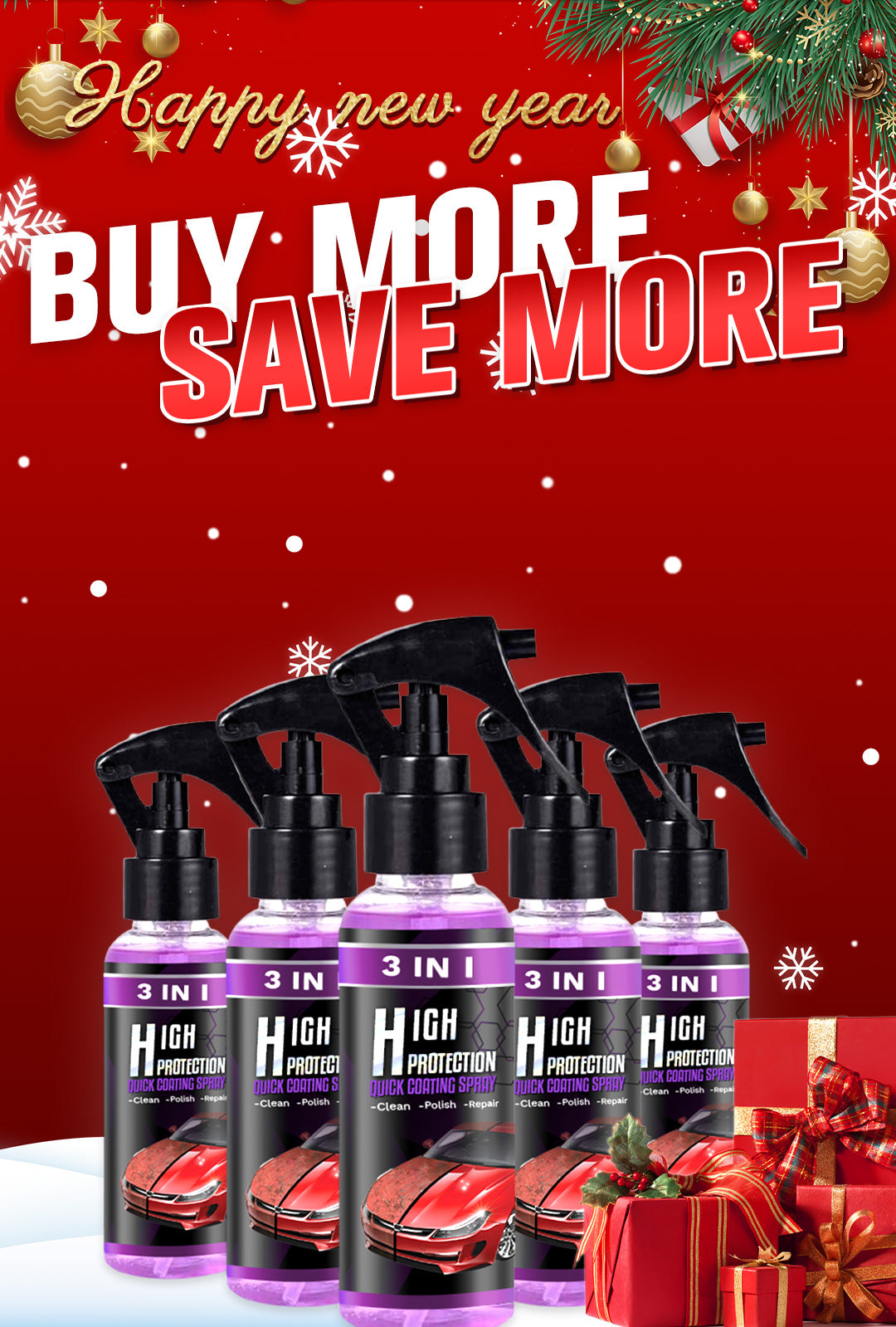 BUY 1 GET 1 FREE - 3 in 1 High Protection Quick Car Ceramic