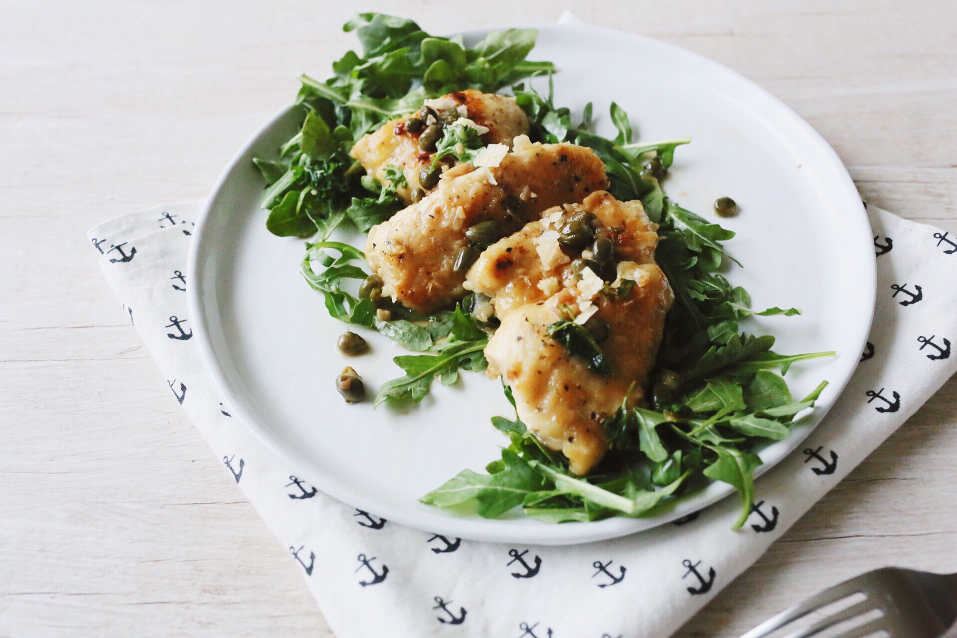 Chicken Piccata with Lemon Flake Salt