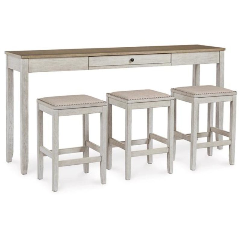 Skempton Counter Height Dining Table and 3 Bar Stools