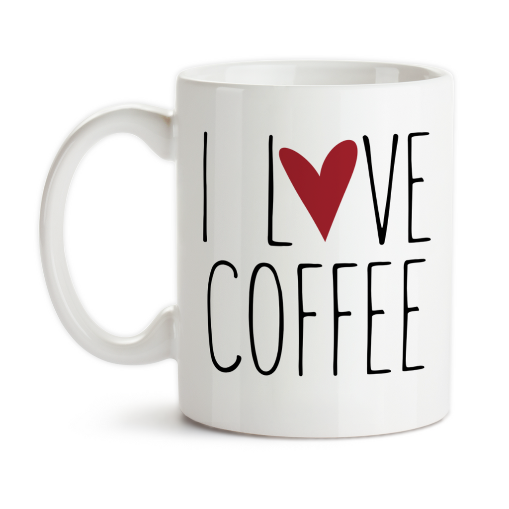 Coffee Mug, I Love Coffee, I Heart Coffee, Coffee Lover, Must Have Cof