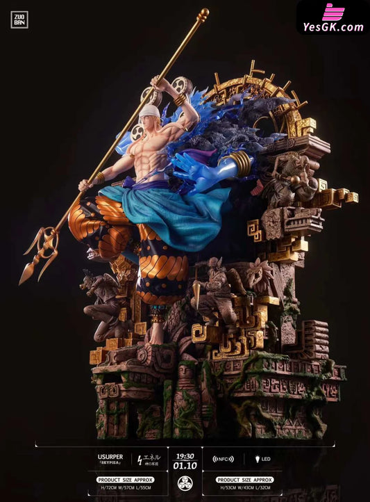 ZZDD Studio One Piece Enel Resin Model Painted Statue H70cm Led Light In  Stock 