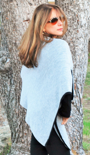 Fine Crafted Asymetrical Lightweight Alpaca Poncho – Karim Collection