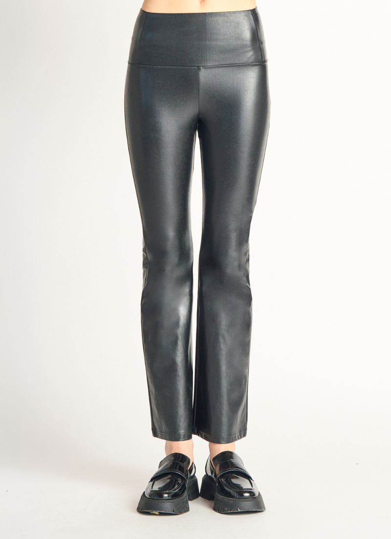 Wide Leg Faux Leather Pant - Indigo Bay