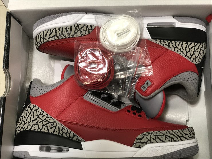 NIKE Air Jordan 3 AJ3 Sport Shoes 隆掳Red Cement隆卤