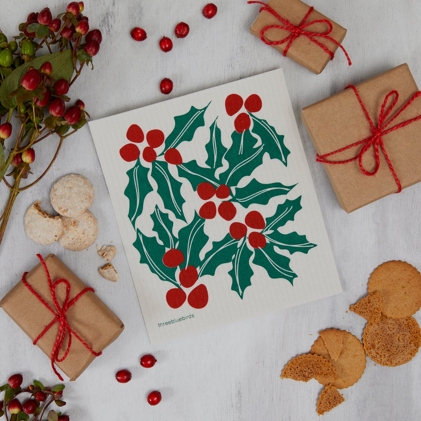 Pumpkins Swedish Dishcloth Sponge Cloth Smell Free Reusable Ecofriendly  Paper Towel Gift Christmas Stocking Suffer Greeting Card 