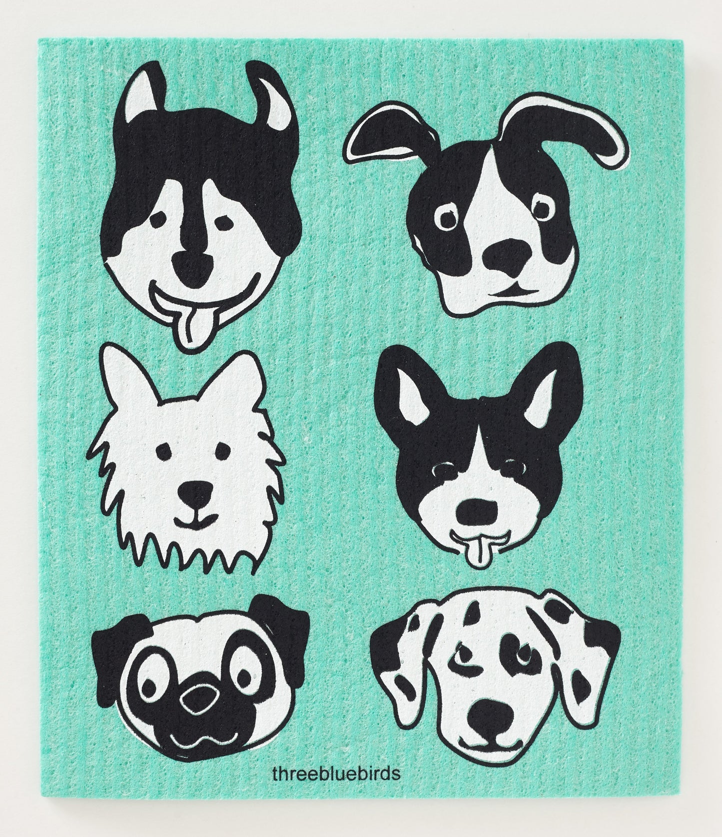 Dishcloth from Sweden Dogs Blue Jangneus