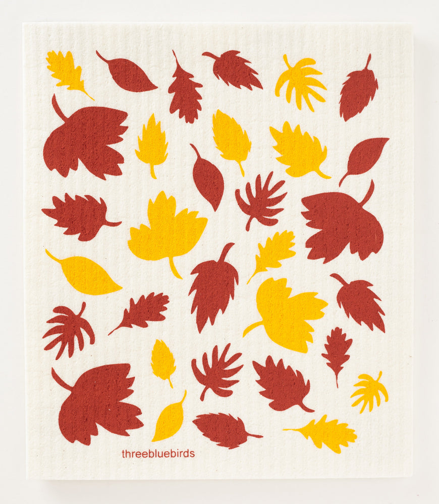 Autumn Blackbirds - Swedish Dishcloths by Three Blue Birds – Maine