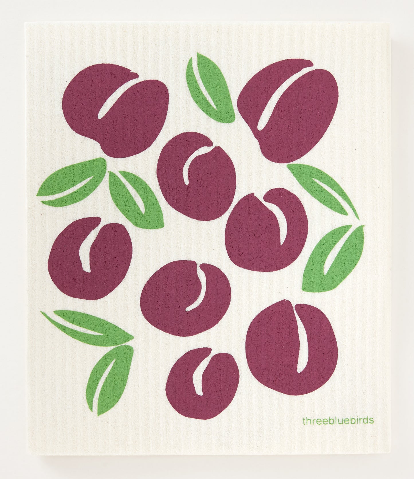 Three Bluebirds Swedish Dishcloth — Pomegranate - What's Good