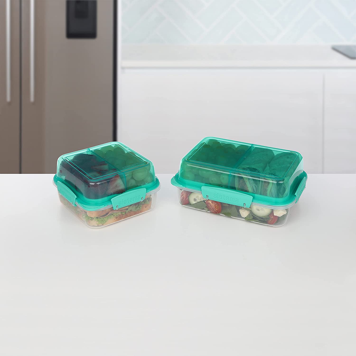 Sistema Klip It To Go Stack Lunch Container Round 965ml (Asstd