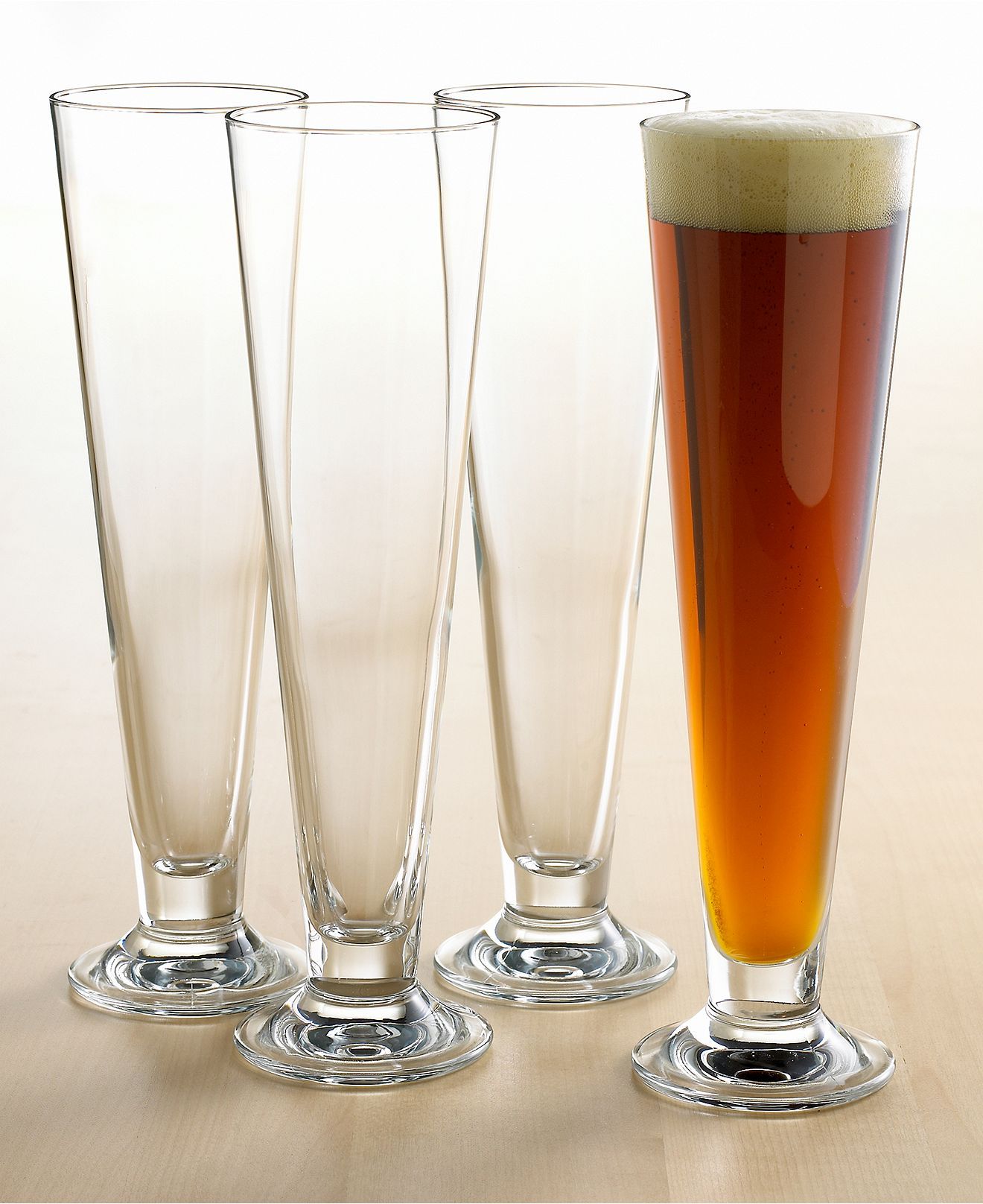 Bormioli Rocco Palladio Footed Pilsner Footed Glass Set Of 6 8373