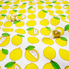 Fruit - yellow & white lemon (width: 160cm) cotton fabric FQ1802-17