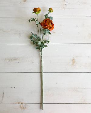 Rust Ranunculus Spray - Evolution Home Decor