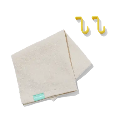 Toalla y ganchos para toalla