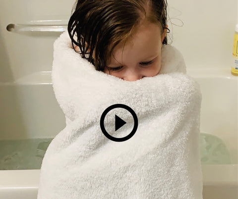 Washdolly's Hands-Free Baby Towel not just for babies