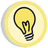 Illustrated Icon of a Lightbulb