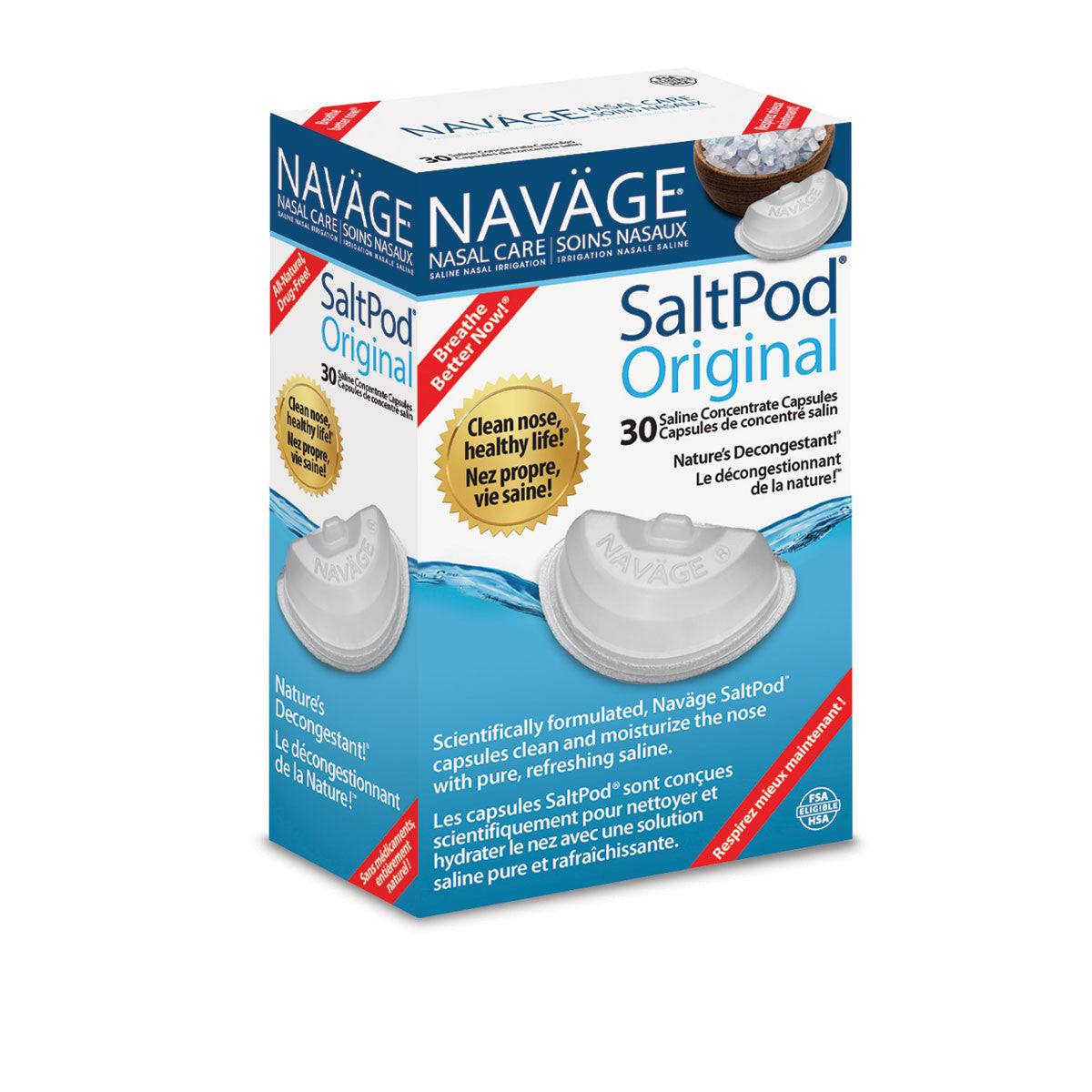 Navage Nasal Care ESSENTIALS Bundle: Navage Nose Cleaner, Countertop Caddy,  and 20 SaltPod Capsules. - Walmart.com