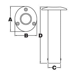 Straight rod holder with cap