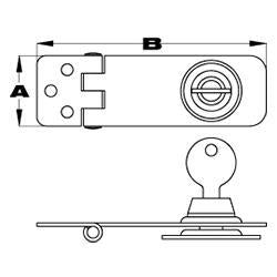 locking stainless steel hasp