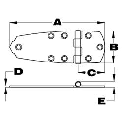 large round side deck hinge