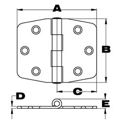 large door hinge