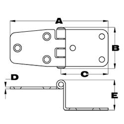 stainless steel offset hinge