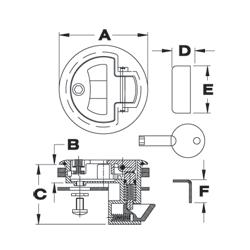 stainless steel non-locking slam latch