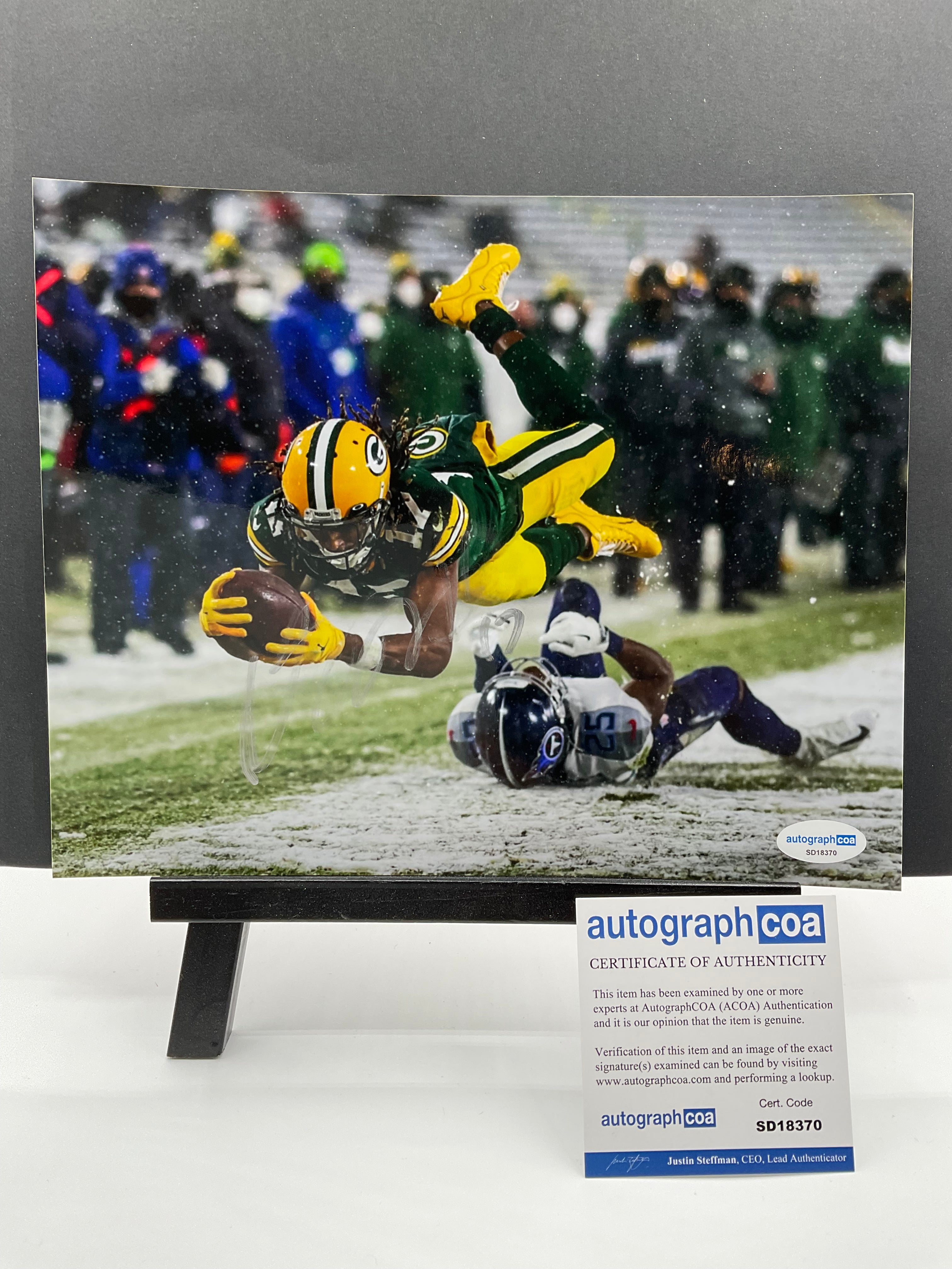Davante Adams Green Bay Packers signed photo 8x10 ACOA
