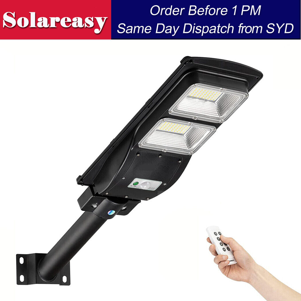 Solar LED Street Light Outdoor Motion Sensor Control 50/100/150/200/300W