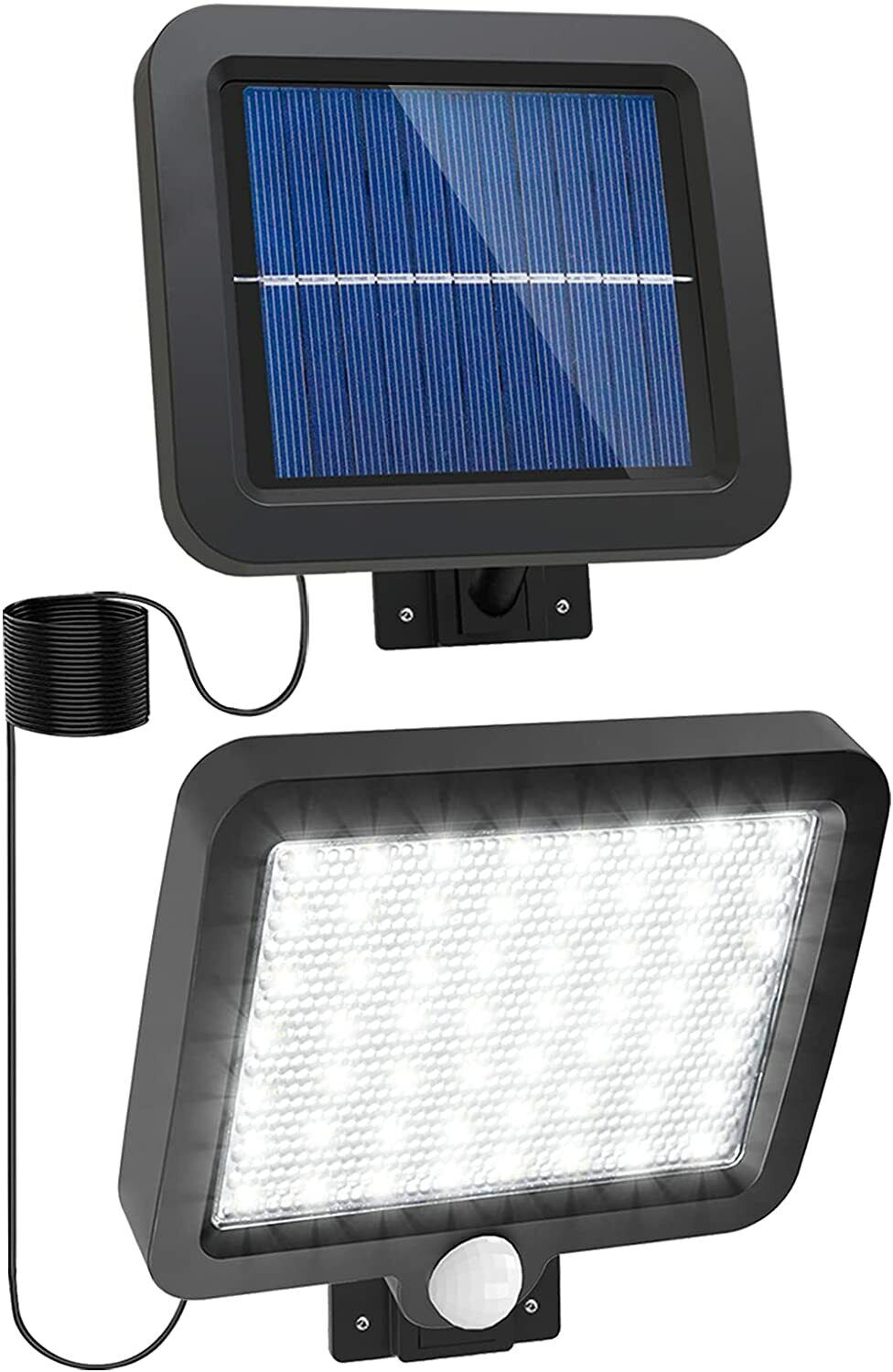 Solar Powered Motion Sensor Flood Lights Outdoor separate Panel 3 Lighting Mode